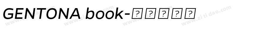 GENTONA book字体转换
